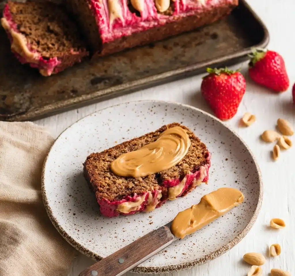 Peanut Butter & Jelly Banana Bread Recipe