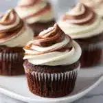 Swirled Chocolate Cupcakes with Creamy Chocolate Filling Recipe
