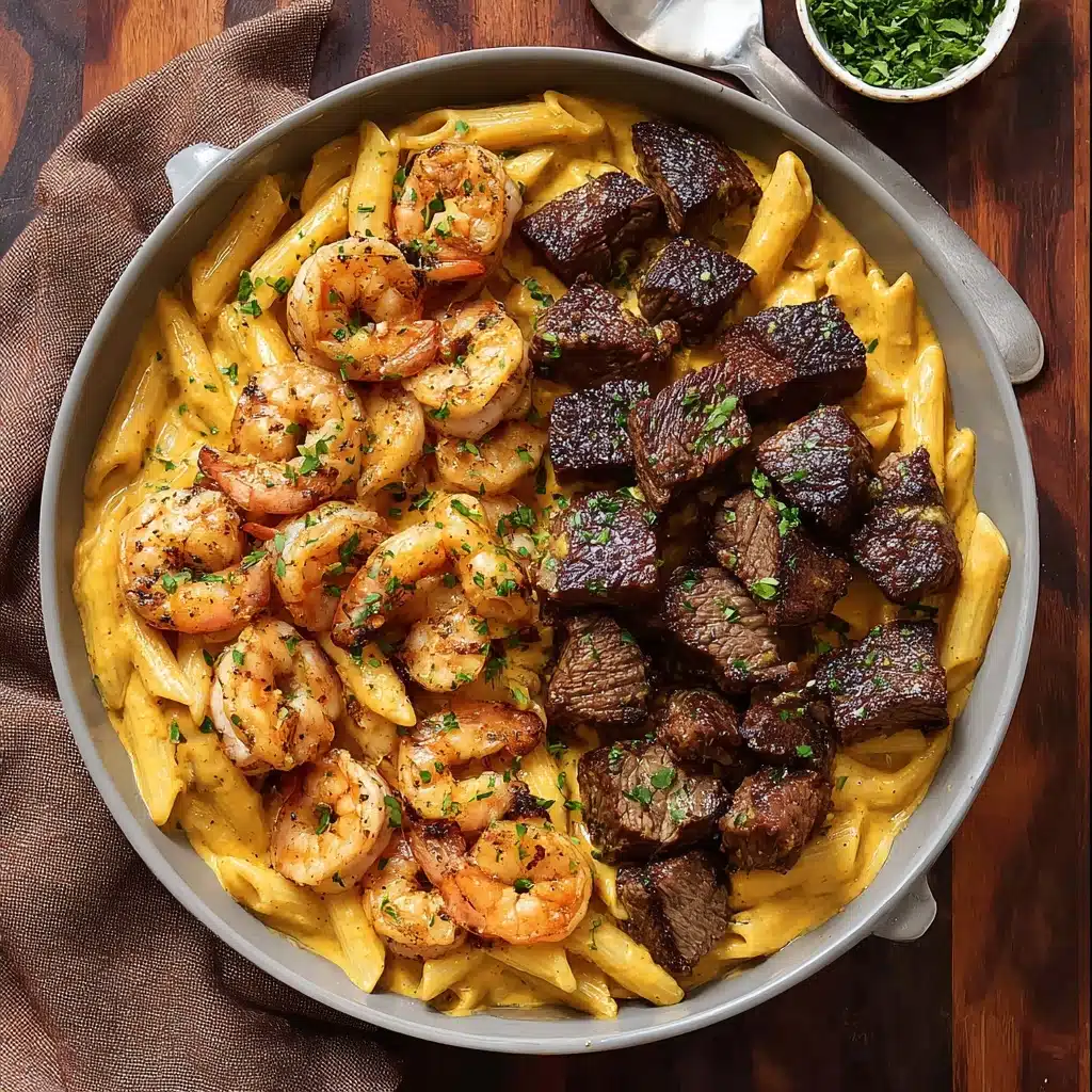 Steak and Shrimp Alfredo Recipe - Recipe Image