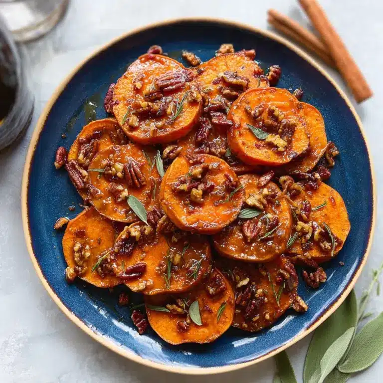 Maple Garlic Butter Sweet Potatoes Recipe