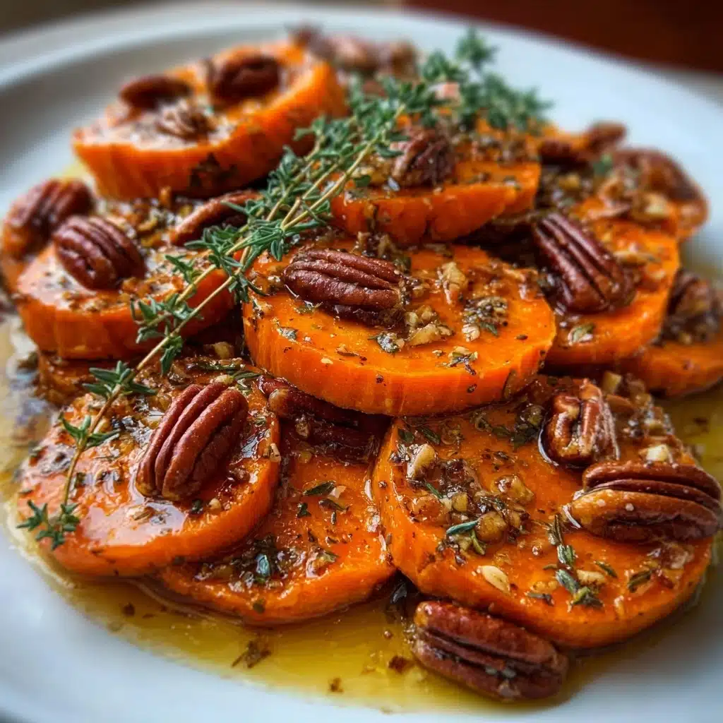 Maple Garlic Butter Sweet Potatoes Recipe - Recipe Image