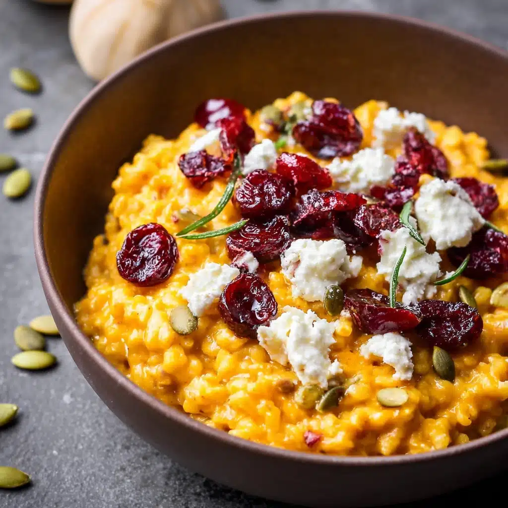 Baked Pumpkin Goat Cheese Risotto Recipe - Recipe Image