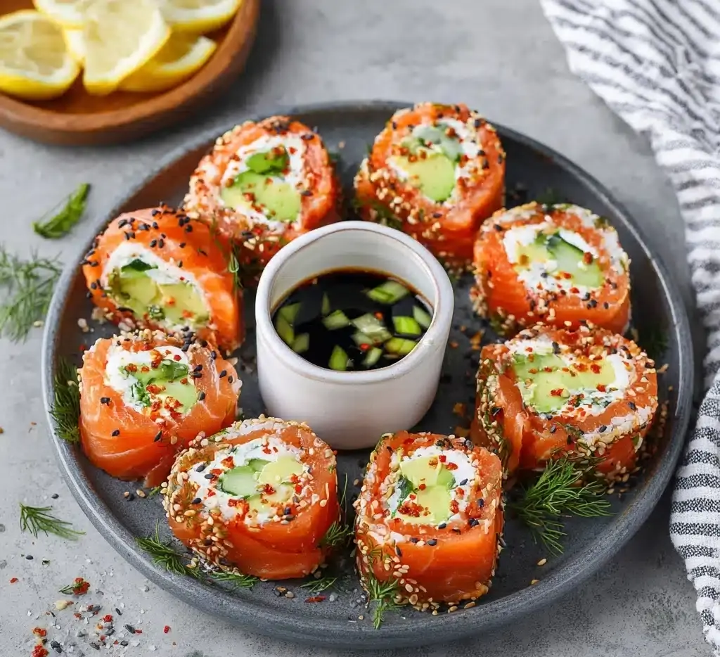 Easy Smoked Salmon Roll Ups Recipe