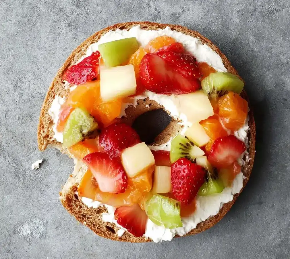 Healthy Breakfast for Kids: Bagel Fruit Pizzas Recipe