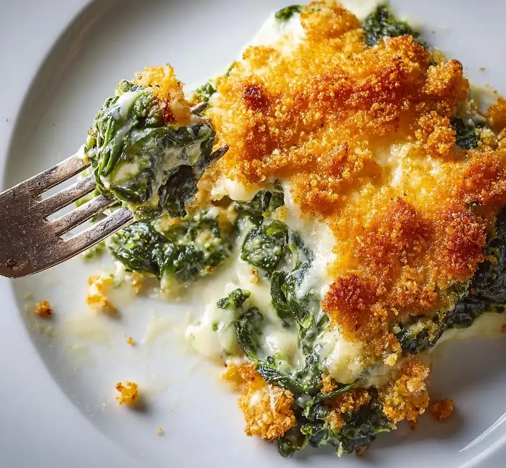 Cheesy Italian Spinach Bake