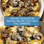 Ravioli in Creamy Mushroom Sauce Recipe