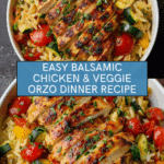 Easy Balsamic Chicken & Veggie Orzo Recipe