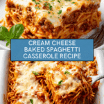 Baked Cream Cheese Spaghetti Casserole Recipe