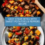 Steak Bites with Sweet Potatoes and Peppers Recipe