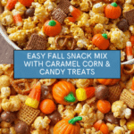 Scarecrow Crunch Snack Mix Recipe | Halloween Caramel Corn Recipe