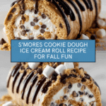 Smores Explosion Cookie Dough Ice Cream Roll: A Sweet Delight