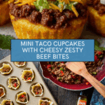mini taco cupcakes with zesty ground beef and cheese Recipe