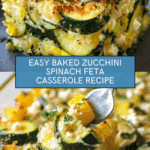 Baked Zucchini Spinach and Feta Casserole Recipe