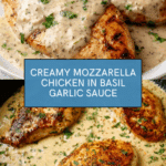 Mozzarella Chicken in Basil Cream Sauce Recipe