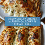 Crispy Cheesy Chicken Alfredo Calzones Recipe