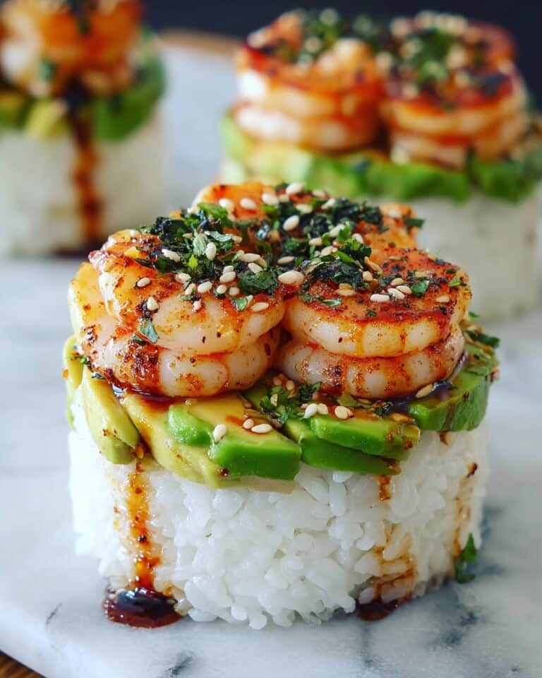 Spicy Shrimp Sushi Stacks Recipe