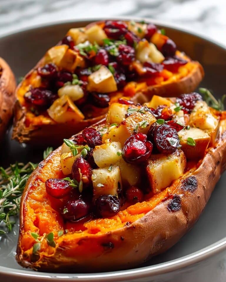 Cranberry Apple Twice-Baked Sweet Potatoes Recipe