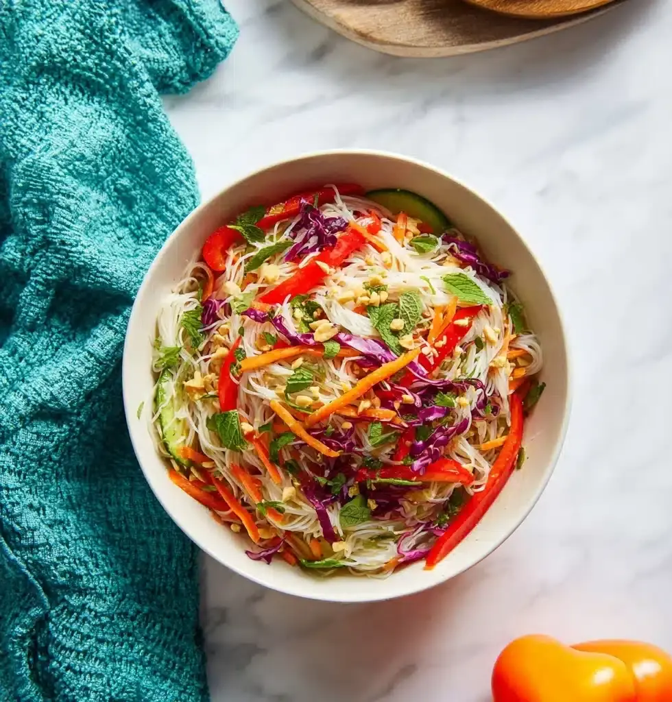 Spring Roll Salad with Spicy Ginger Dressing Recipe
