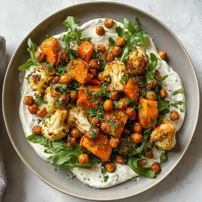 Glow Bowl Recipe: Roasted Veggie, Tahini Yogurt Sauce