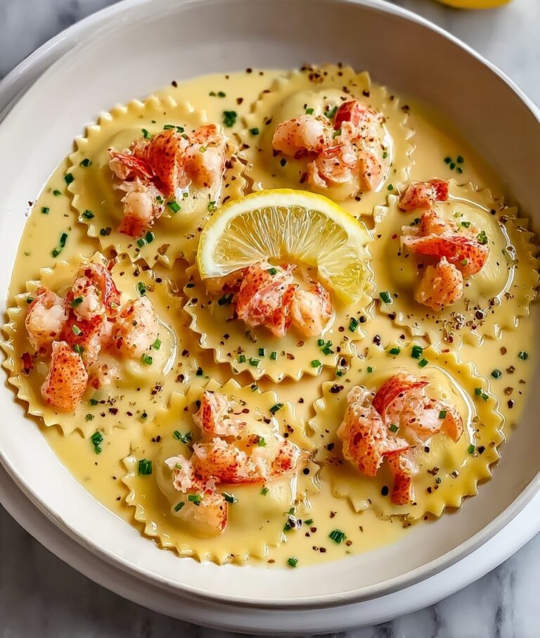 Lobster Ravioli in Lemon Butter Sauce Recipe