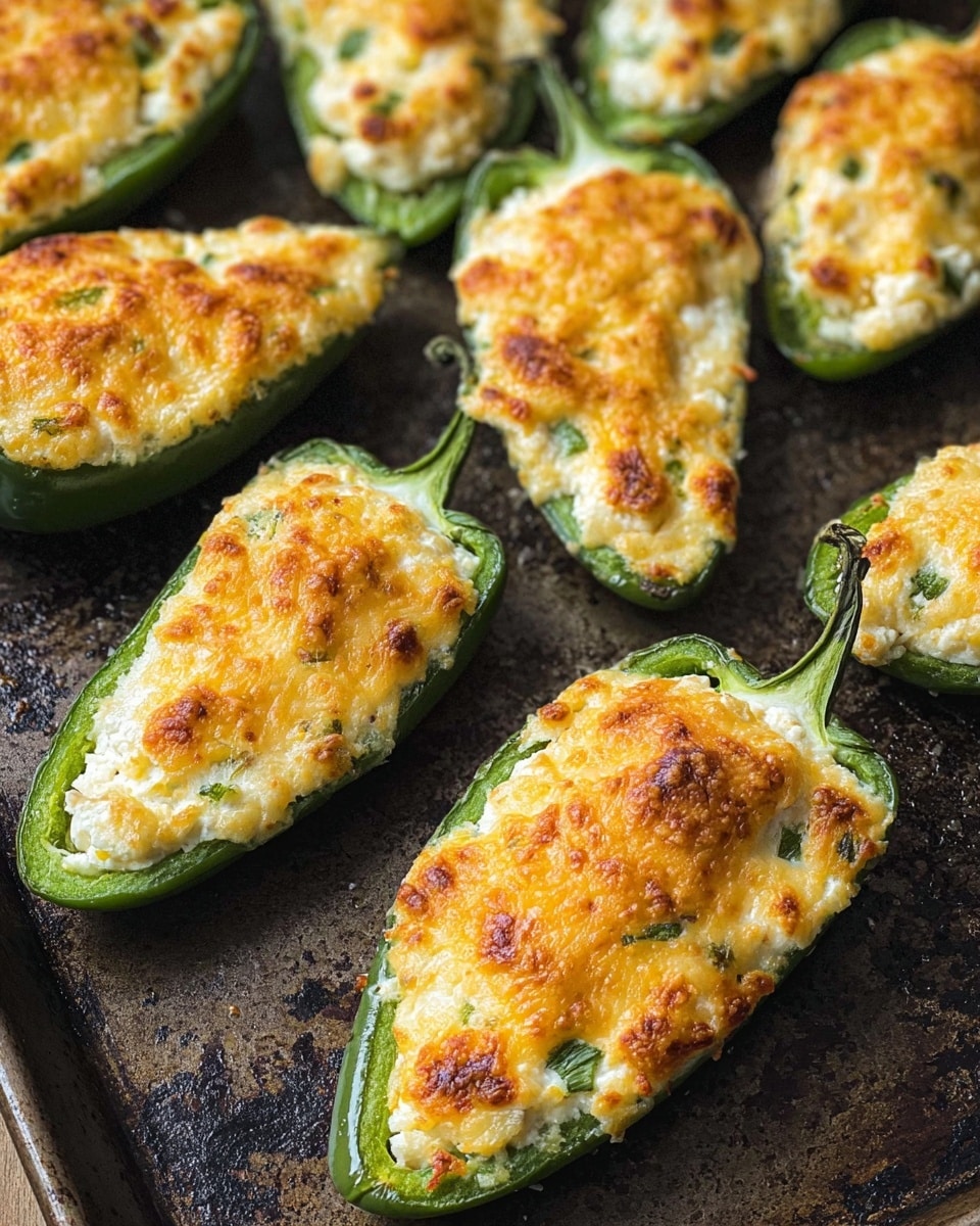 The image shows several avocado halves filled with a layered shrimp mixture. Each avocado half has a bright green outer layer with a creamy light green flesh inside. On top of the avocado, there is a layer of small cooked shrimp, which are light pink with some crunchy brown bits sprinkled over them. The shrimp layer looks juicy and slightly glossy. The avocados are arranged closely on a rack with a white marbled surface underneath. photo taken with an iphone --ar 4:5 --v 7