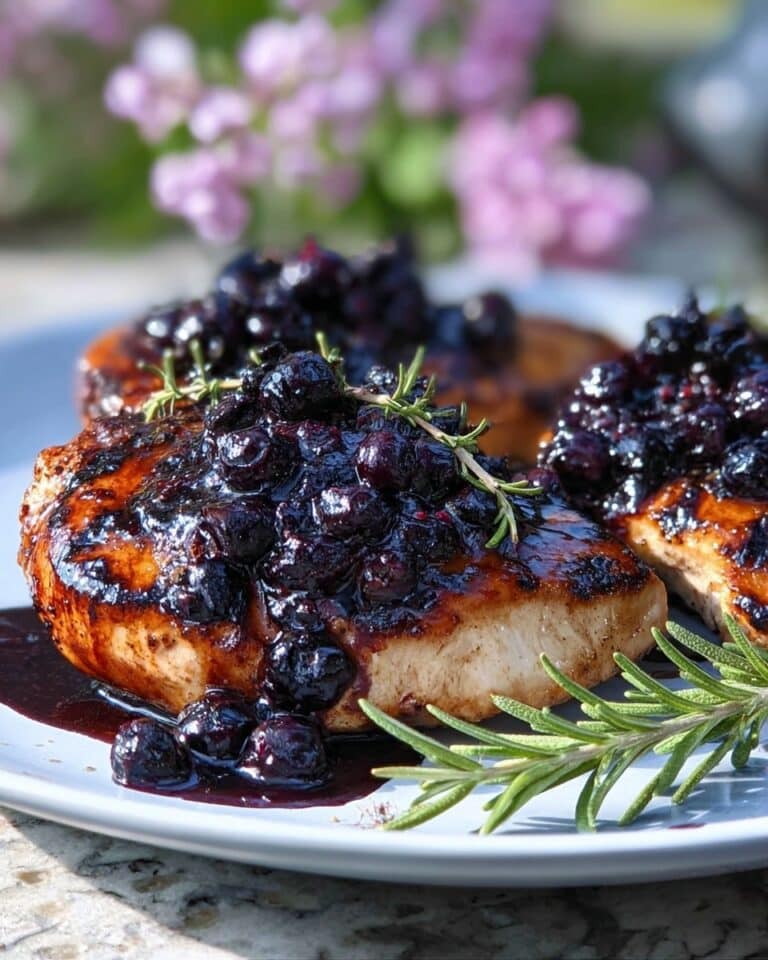 Easy Blueberry Thyme Chicken with Balsamic Glaze Recipe