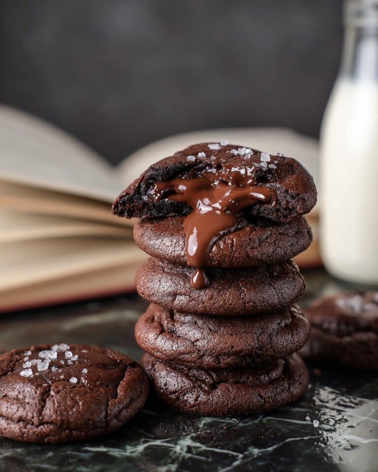 Nutella Chocolate Lava Cookies – Gooey Center, Rich Chocolate Flavor, Homemade Dessert Treat Recipe