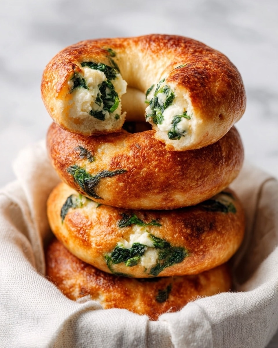 Six uncooked dough rings with a light yellow color mixed with small green leafy bits are evenly placed on brown parchment paper on a green baking tray. The dough has a rough, slightly lumpy texture with visible pieces of herbs throughout. The rings have roughly shaped edges and are about the same size, arranged in two rows of three. The background is a white marbled surface. photo taken with an iphone --ar 4:5 --v 7