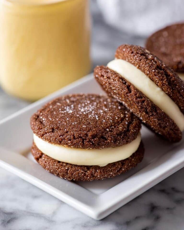 Ginger Molasses Sandwich Cookies with Eggnog Frosting Recipe