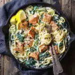 Salmon Spinach Pasta Dish Recipe