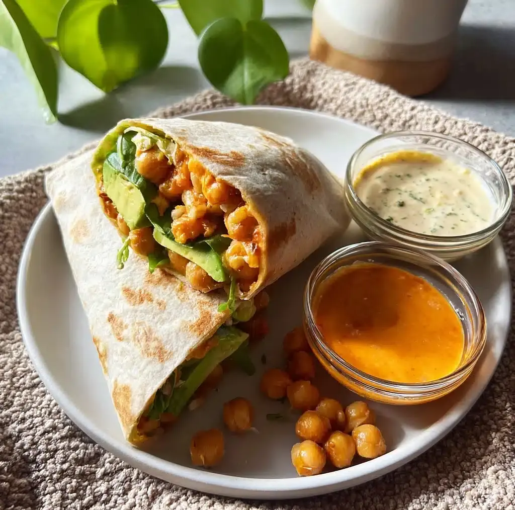 Spicy Buffalo Chickpea Wraps Recipe