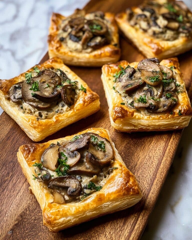 Mushroom Shallot and Herbed Goat Cheese Tarts Recipe