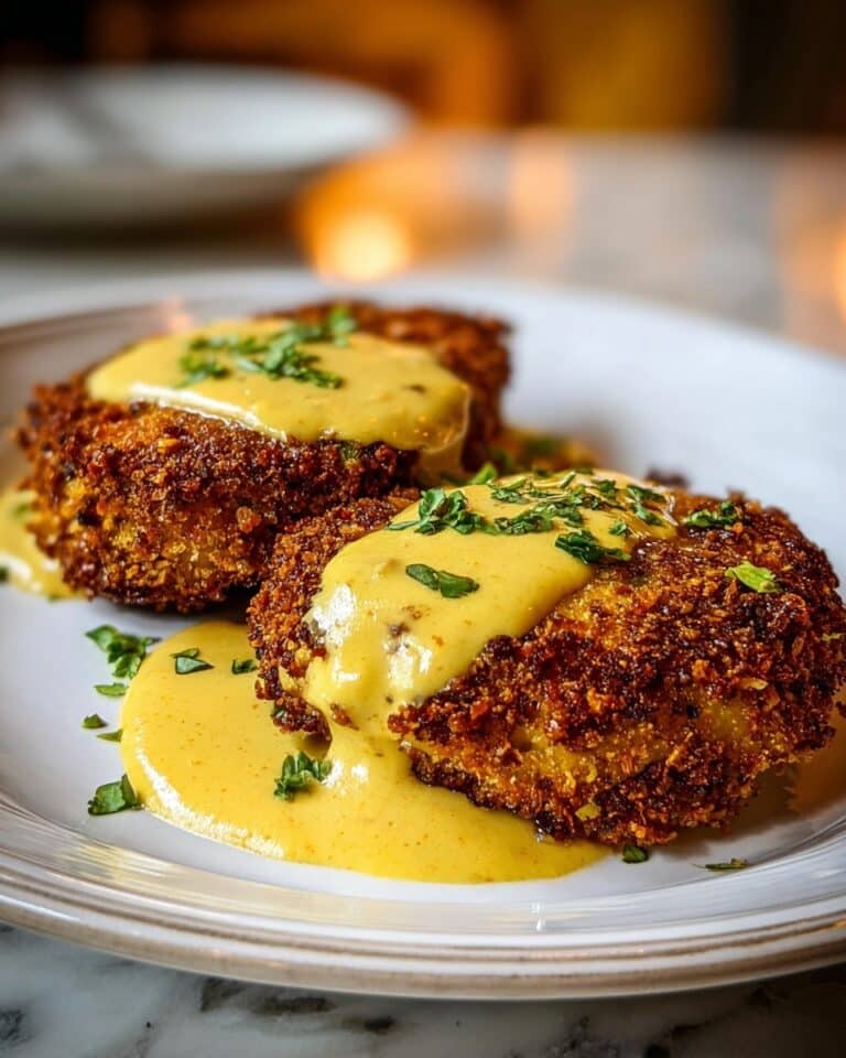 Pretzel Chicken with Mustard-Cheddar Sauce Recipe