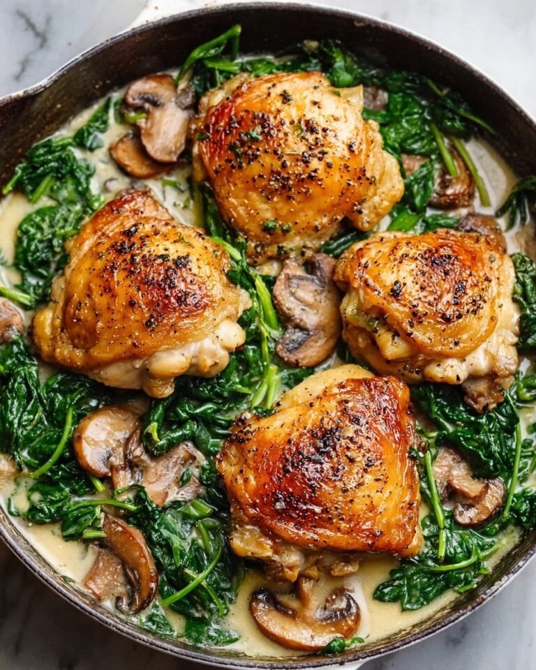 Easy Low-Carb Chicken Spinach Mushroom Bake Recipe