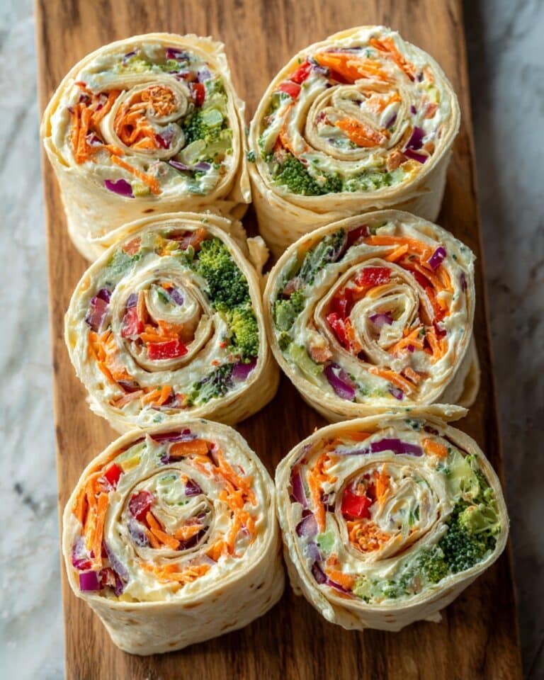 Fresh Vegetable Tortilla Roll-Ups Recipe