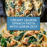 Salmon Spinach Pasta Dish Recipe
