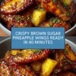Irresistible Brown Sugar Pineapple Wings Chicken in 40 Minutes