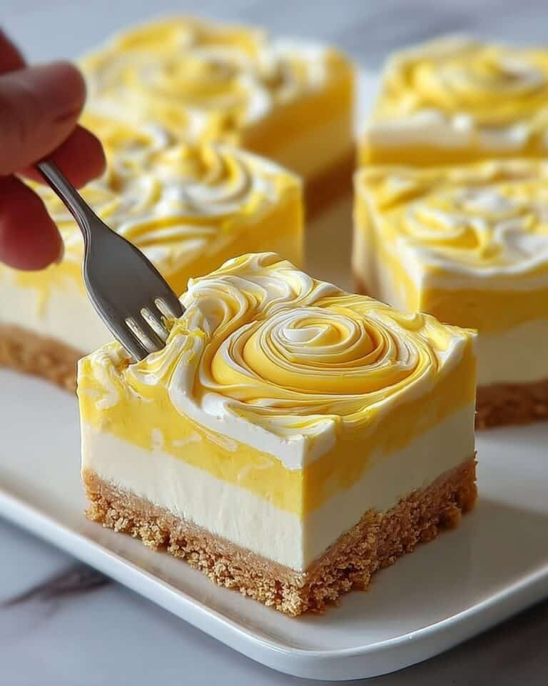 Best Lemon Marbled Cheesecake Bars – Ready in 30 Minutes Recipe