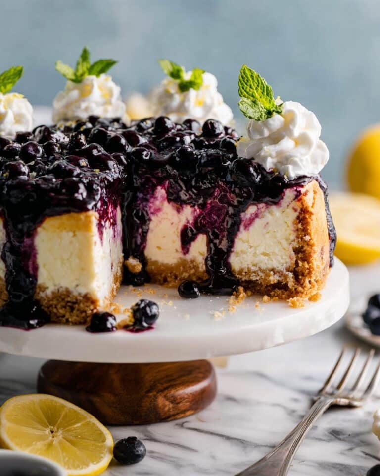 Lemon Blueberry Cheesecake Recipe