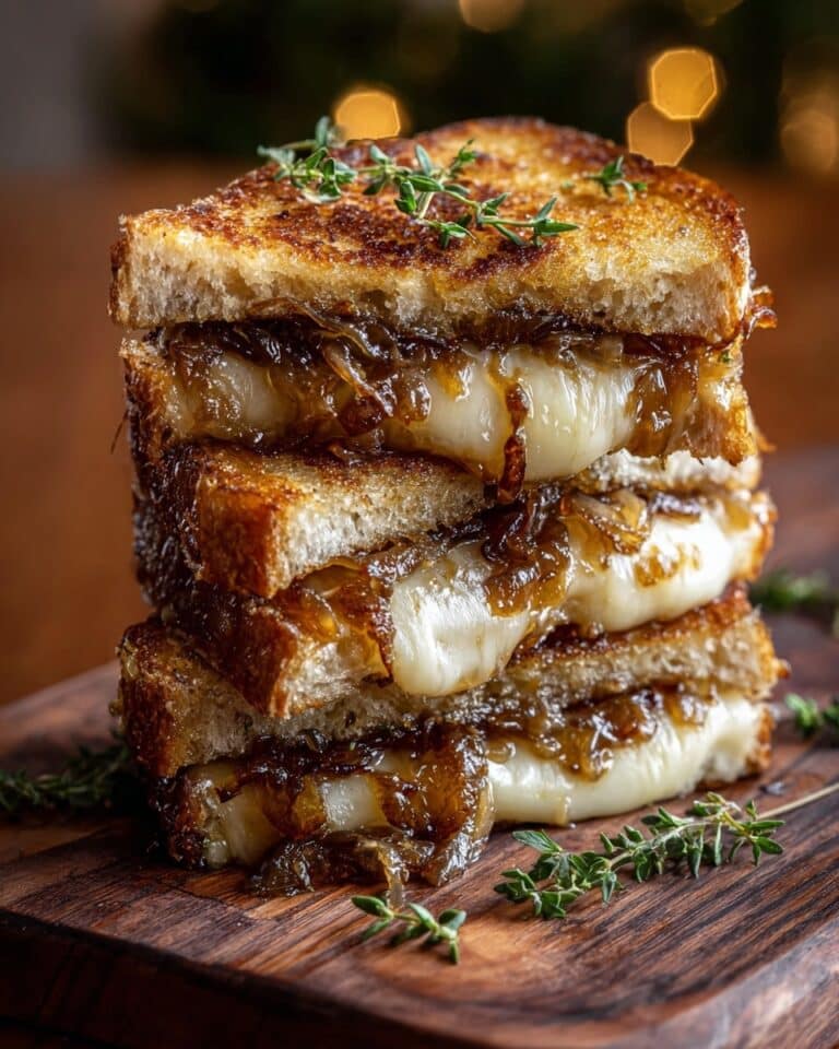 Pear & Apple Grilled Cheese With Caramelized Onions Recipe