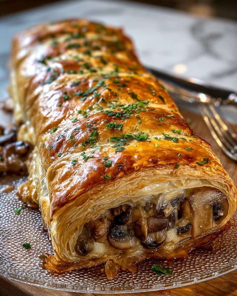 Irresistibly Easy Savory Mushroom & Gruyère Puff Pastry Braid Recipe