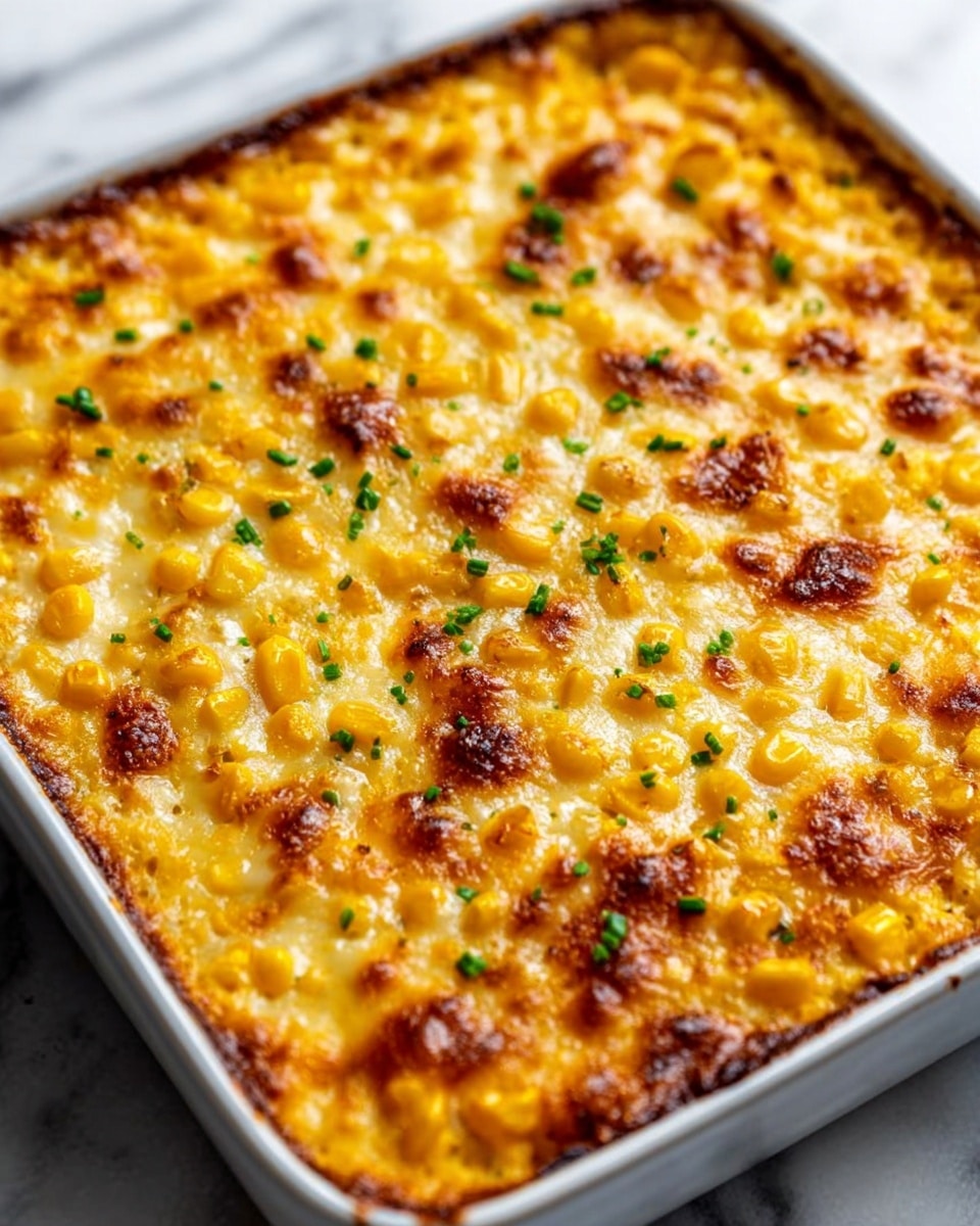 A close-up image of a single serving of macaroni and cheese in a white bowl, showing two distinct layers: the bottom layer is creamy and smooth with pale yellow cooked macaroni pasta soaked in cheese sauce, and the top layer is a golden-brown, crispy breadcrumb crust with a slightly burnt texture scattered throughout, topped with a small green herb sprig placed center right on top. The bowl sits on a white marbled surface with soft light highlighting the glossy texture of the cheese and the crunchy texture of the topping. photo taken with an iphone --ar 4:5 --v 7