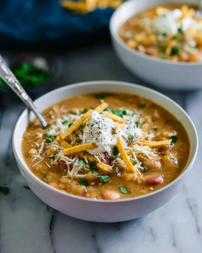 35-Minute White Cheddar Apple Chicken Chili Recipe