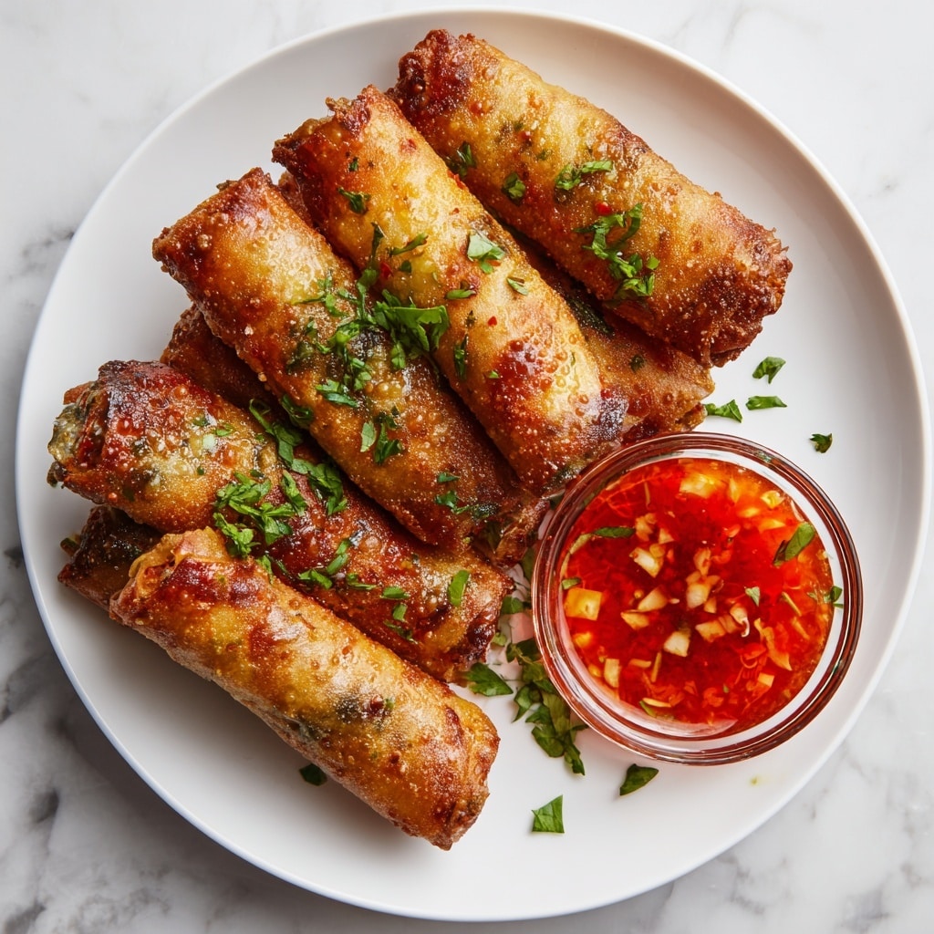 The image shows a close-up of two halves of a crispy golden-brown fried pastry, split open to reveal a rich filling with several layers: bright orange and red shrimp pieces, bits of browned sausage, melted yellow cheese, small diced red onions, and herbs sprinkled on top. Behind them, two more whole pastries rest on a wooden board, adding depth. To the right, a small silver container holds a yellow dipping sauce. The background is a white marbled surface with a partially visible can of seasoning behind the pastries. photo taken with an iphone --ar 4:5 --v 7