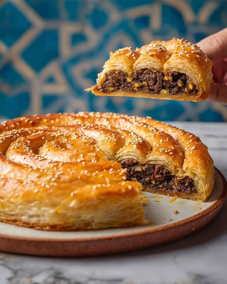 Turkish Spiral Borek with Spiced Ground Beef Recipe