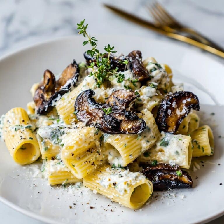 Gorgonzola Truffle Cream Mushrooms Recipe
