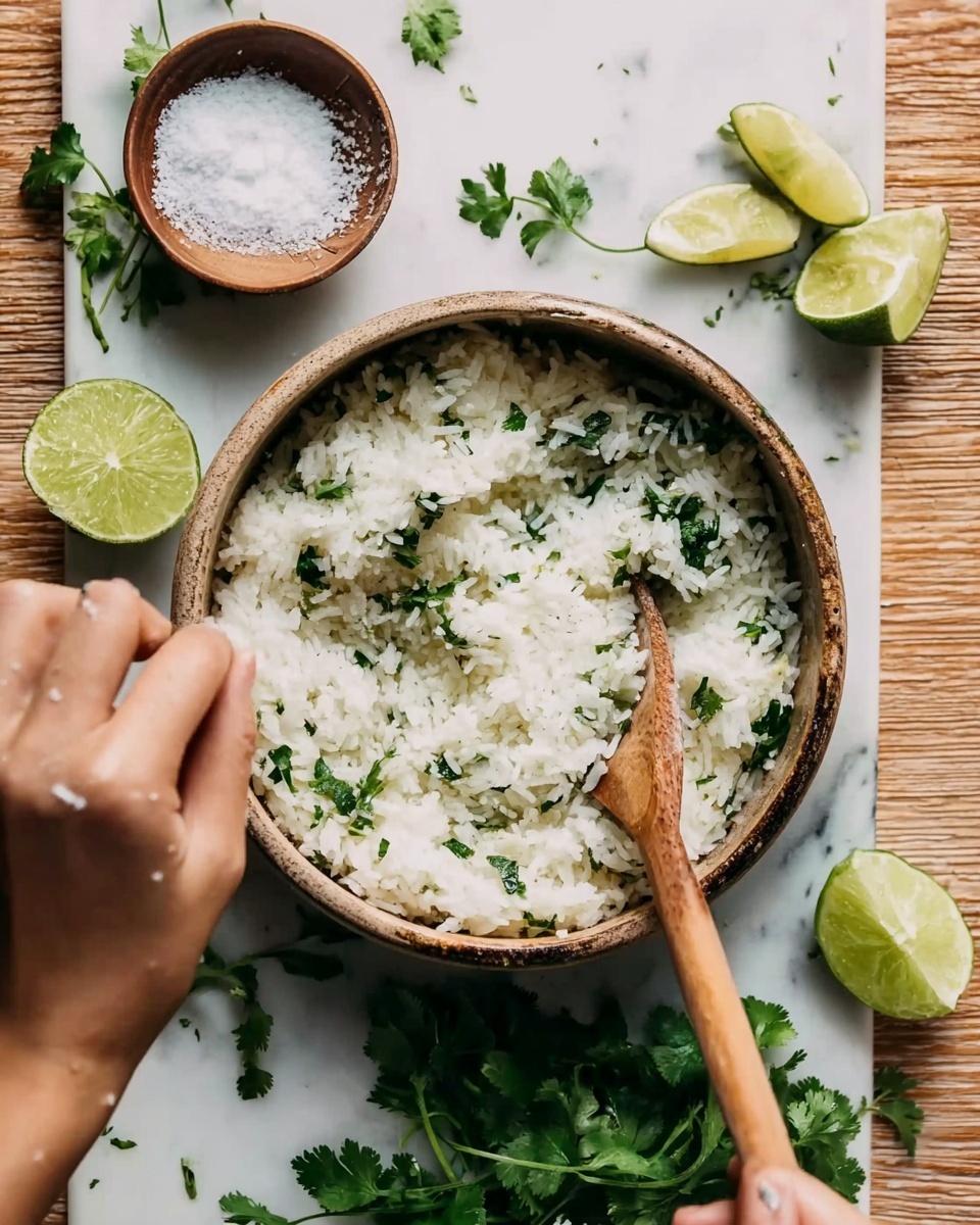 A round, layered dish is shown on a white plate sitting on a white marbled texture. The bottom layer is a compact mound of white rice with bits of green herbs mixed in. Above the rice is a thick layer of grilled, golden-brown chicken pieces with a shiny, slightly sticky glaze and sprinkled finely with green herbs. The top layer consists of several slices of bright green avocado arranged in a fan shape, sprinkled with seasoning and small bits of herbs. Around the base of the rice, there is a pool of light brown sauce with green herb bits scattered on it. Photo taken with an iphone --ar 4:5 --v 7