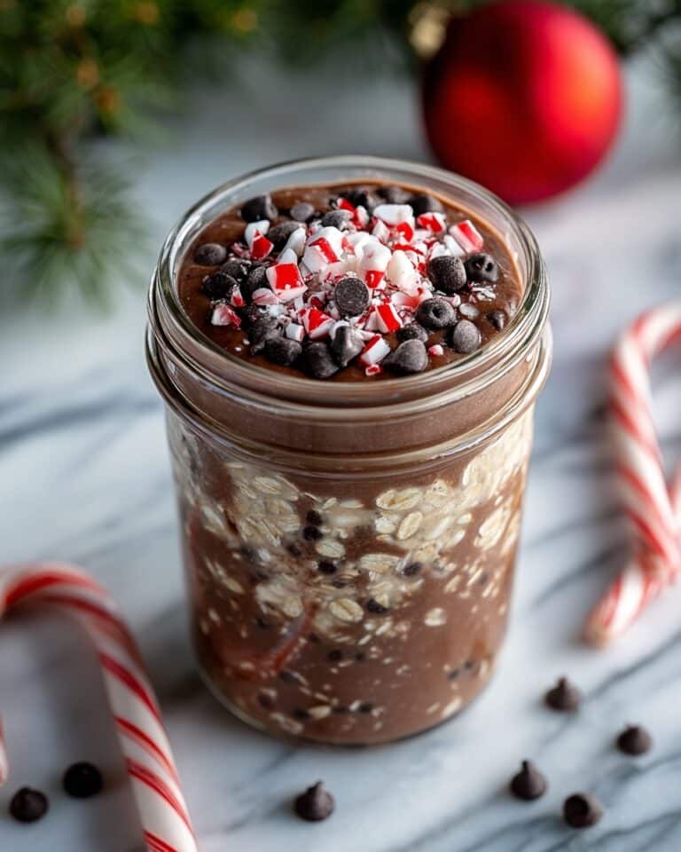 Chocolate Peppermint Overnight Oats Recipe