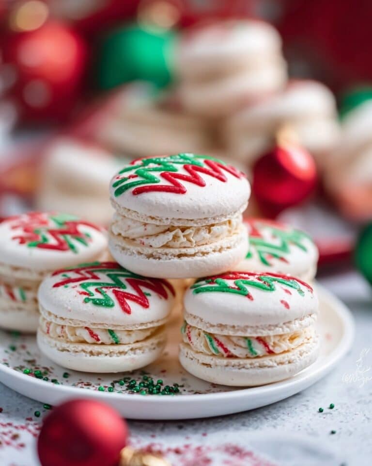 Christmas Tree Cake Macarons Recipe