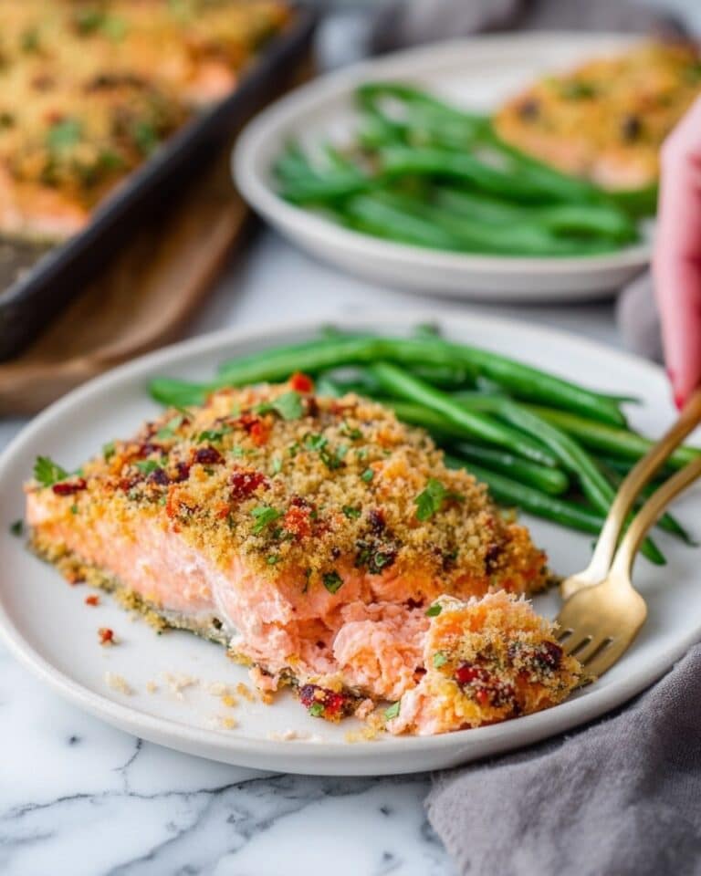 Sun-Dried Tomato Parmesan Crusted Salmon Recipe